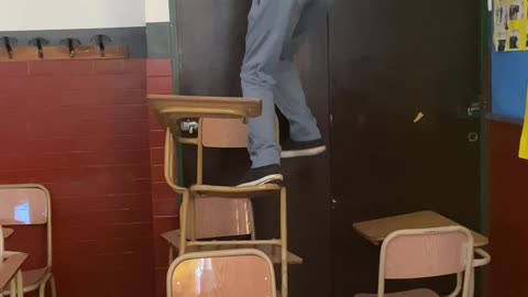 Friend Falls From Atop School Locker