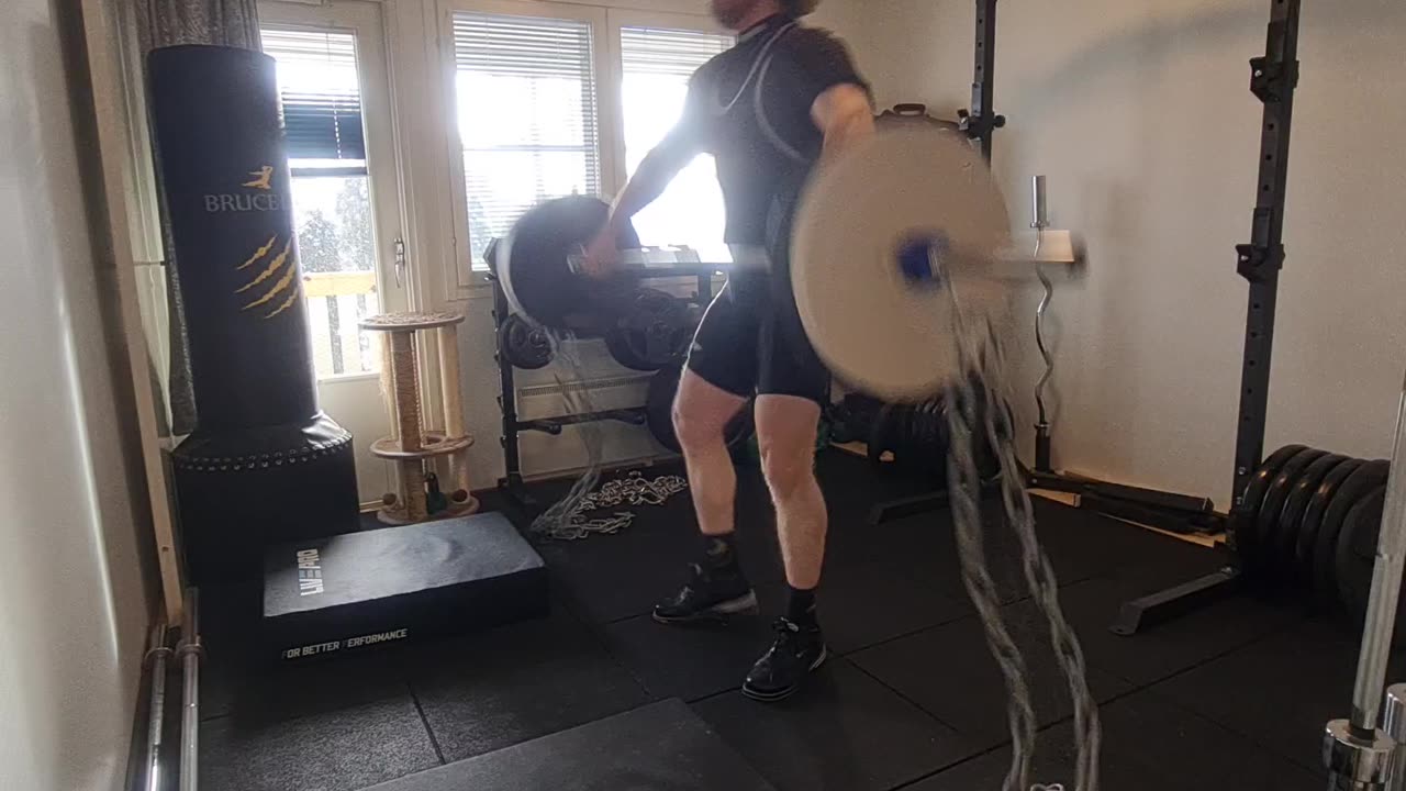 Snatch with chains 60kg