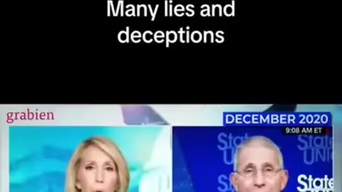 A COMPILATION OF FAUCI'S 💉😷☠⚰ MANY LIES AND DECEPTIONS