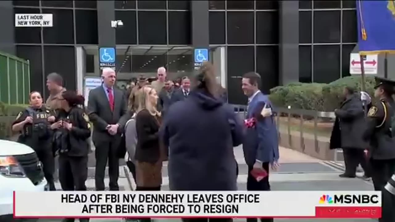 The head of the FBI NY Office, James Dennehy, was given a bagpipe send-off