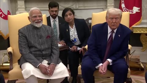 during their meeting US President, PM Modi Trump during their meeting at the White House