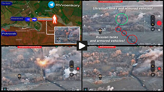 Pokrovsk direction: Russian tanks and FPV drones destroy Ukrainian armor