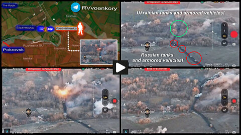 Pokrovsk direction: Russian tanks and FPV drones destroy Ukrainian armor