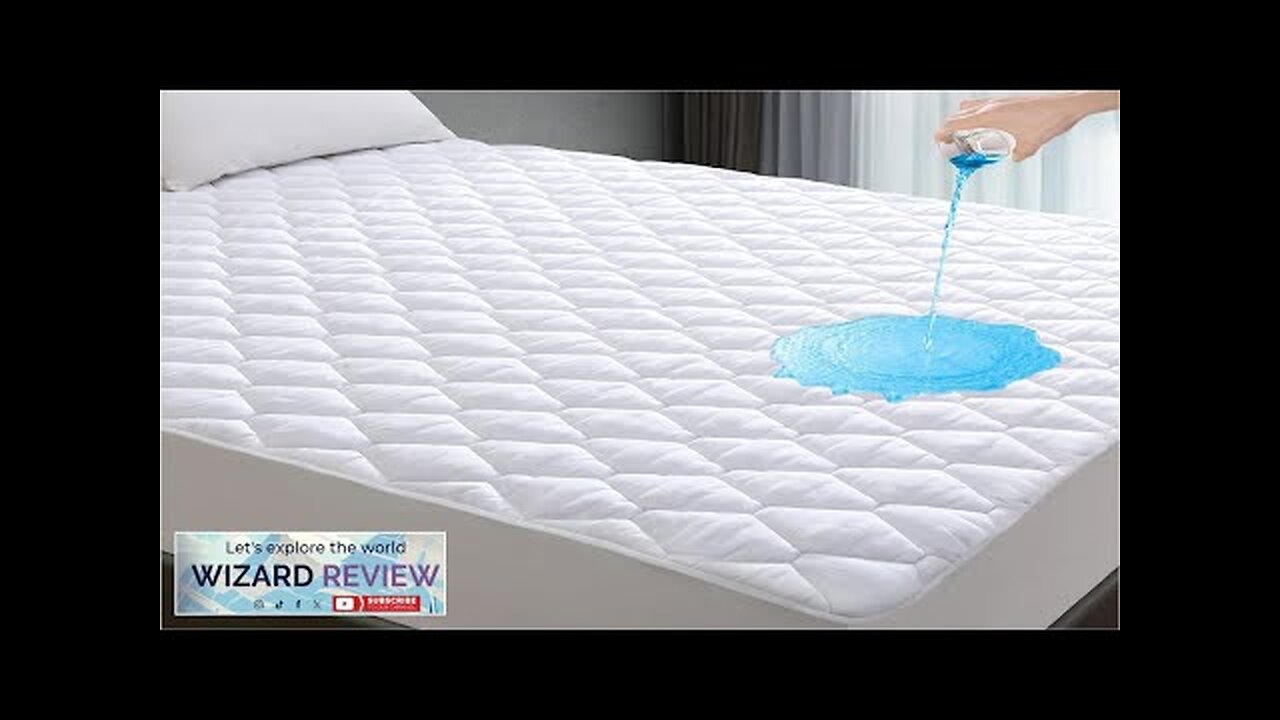 Lunsing King Mattress Protector Waterproof Breathable Noiseless King Size Mattress Pad Review