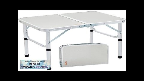 VEVOR Folding Camping Table Adjustable Height Outdoor Portable Side Tables Lightweight Review