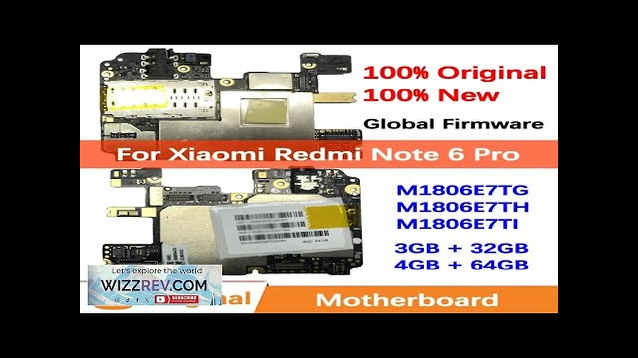 100% Brand New Original Motherboard for Xiaomi Redmi Note 6 Pro Mainboard Review