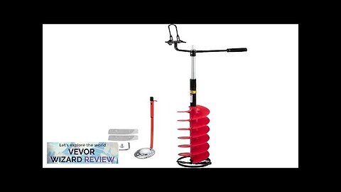 VEVOR Ice Drill Auger 8'' Diameter Nylon Ice Auger 41'' Length Ice Review