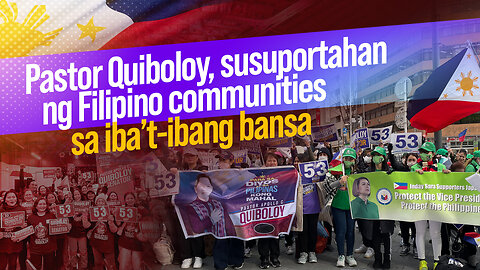 Pastor Quiboloy, susuportahan ng Filipino communities sa iba't-ibang bansa