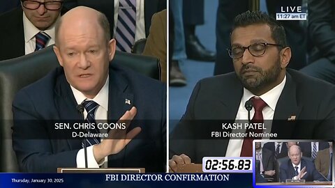 Chris Coons at Kash Patel FBI confirmation hearing * Jan. 30, 2025