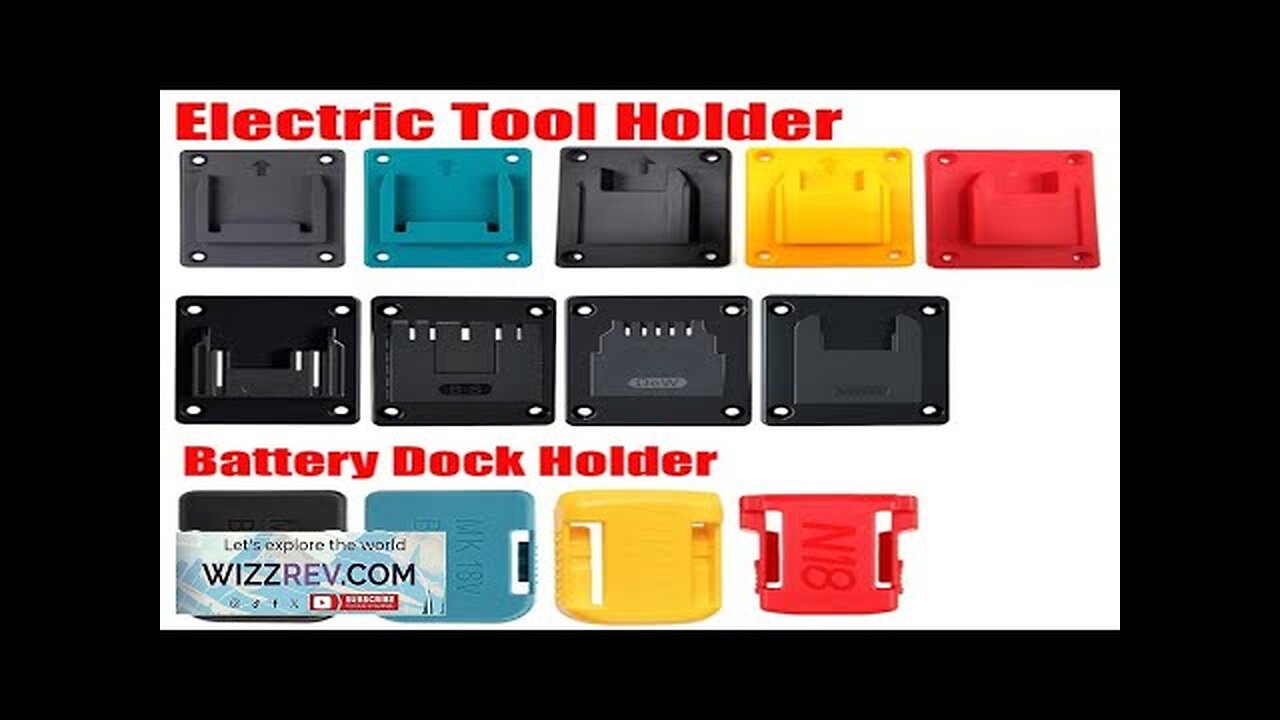 1pc Machine Holder Battery Storage Rack For Makita/Bosch/Dewalt/Milwaukee 18V Batteries Wall Review