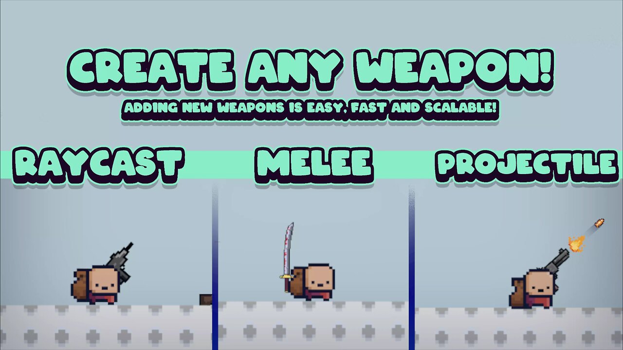 Adding New Weapons, Adding New Ammo Types & Weapon Pick Ups | Platformer Engine