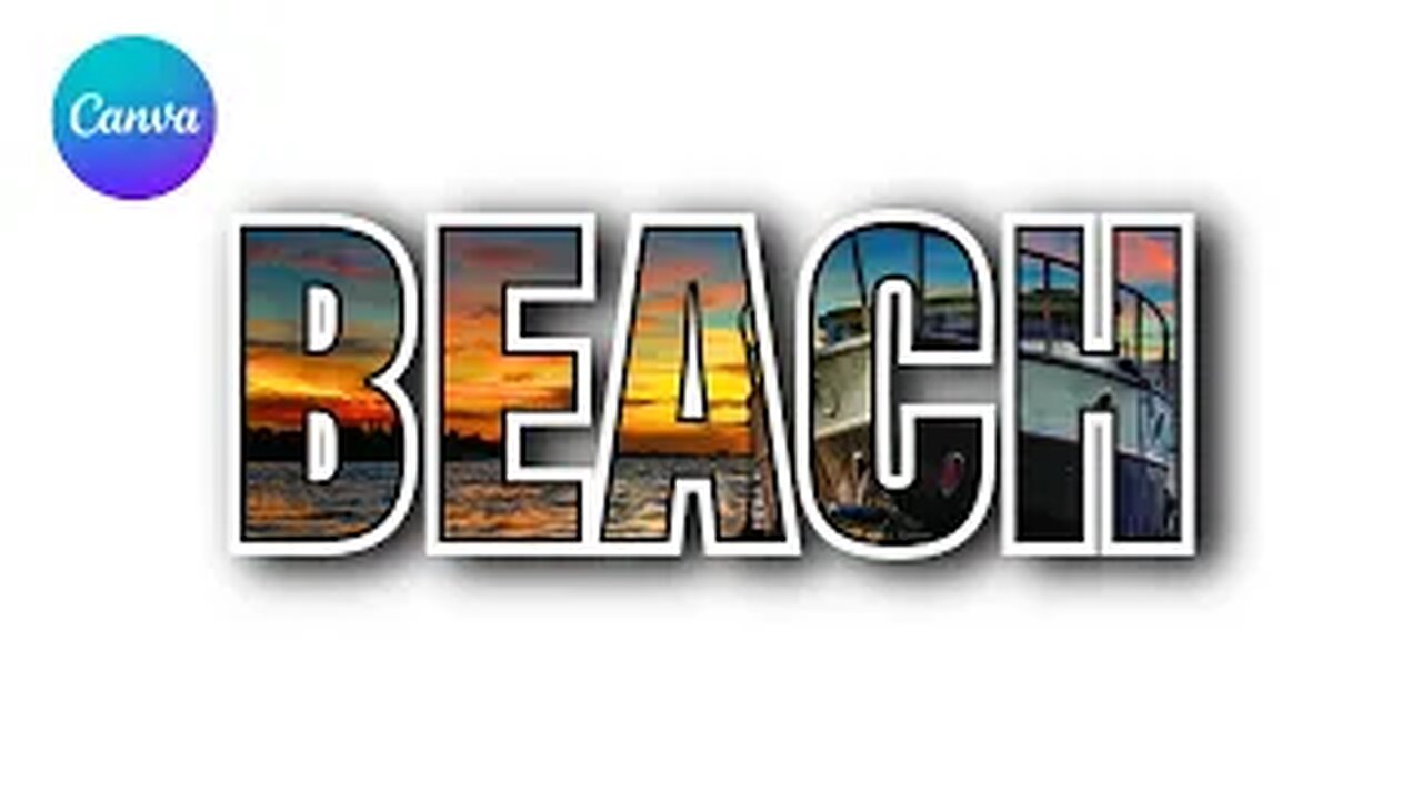 How to Create Sticker text effect with Image in Canva l Canva tutorial