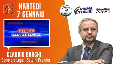 🔴 Interventi del Sen. Claudio Borghi ospite a "È sempre cartabianca" su Rete4 (07.01.2025)