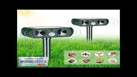 2 Pack Solar Animal Repellent Outdoor Ultrasonic Deer Repellent Devices with Motion Review