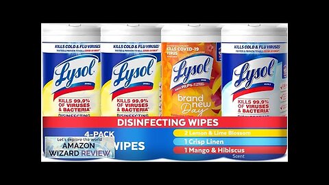 Lysol Disinfectant Wipes Bundle Multi-Surface Antibacterial Cleaning Wipes contains x2 Review