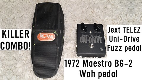 Jext Telez ⚡ Uni-Drive 🎵 1972 Maestro BG-2 🎸Boomerang Wah🎶 Fairchild Black Button Transistor Fuzz🇺🇸