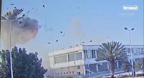 Security cameras show the moment of the Israeli bombing of Sana'a International Airport
