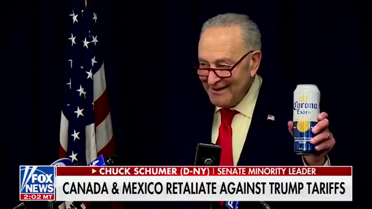 Chuck Schumer claims that President Trump's tariffs will raise the price of beer