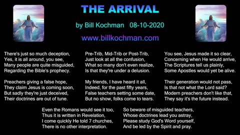 THE ARRIVAL -- an original song by Bill Kochman.