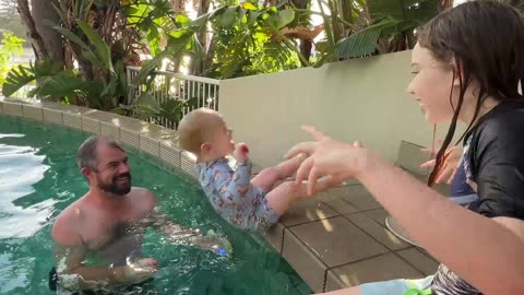 SPENCER'S CROCODILE || TODDLER BACKFLIPS INTO THE POOL ||