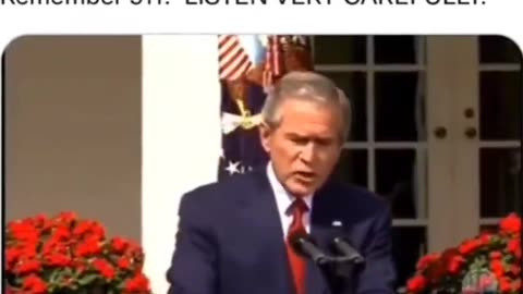 President George W Bush says the 9/11 terrorists made sure the EXPLOSIVES💣 went off at a HIGH ENOUGH TEMPERATURE💥 to PREVENT people trapped ABOVE👀 from escaping.