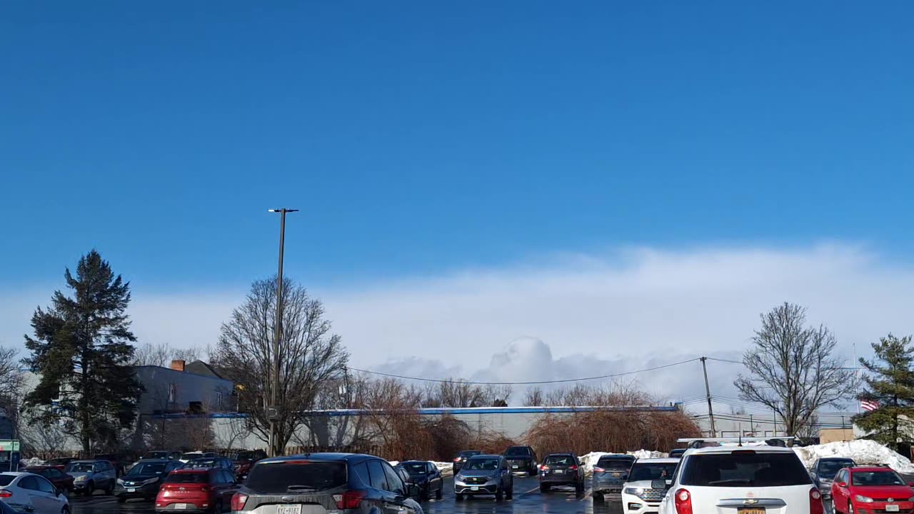 Created material(fake clouds) in the atmosphere