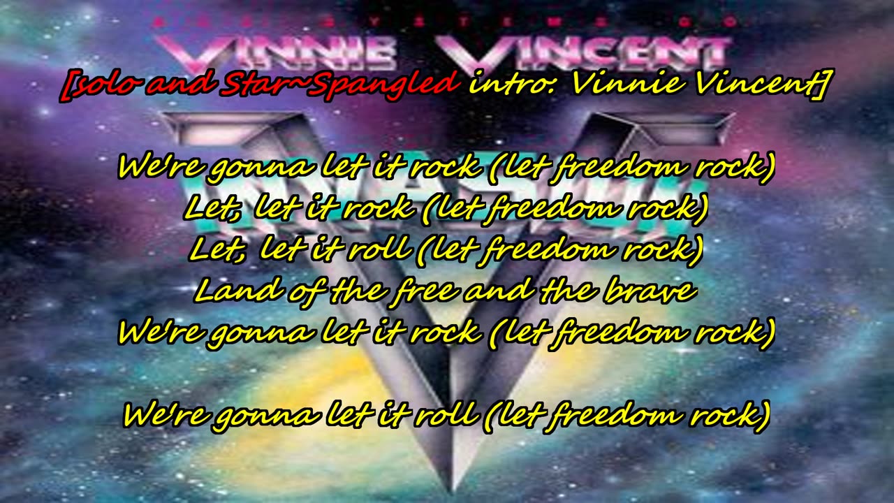 Vinnie Vincent Invasion - Let Freedom Rock {very karaoke boyz}