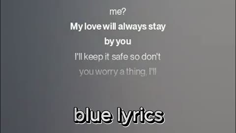 blue lyrics