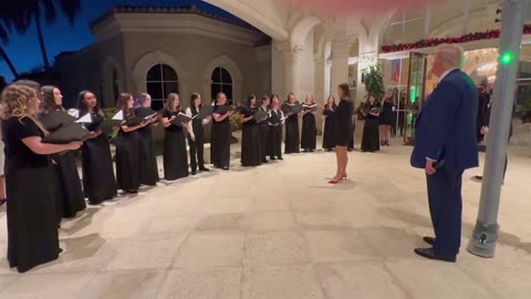 WATCH: Trump Enjoys 'Silent Night' Serenade At Mar-a-Lago