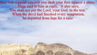 A reading from the Gospel according to Luke, 4:1-13