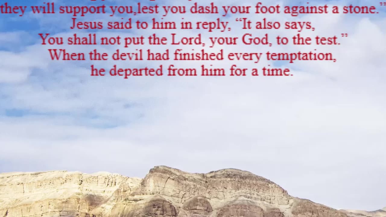 A reading from the Gospel according to Luke, 4:1-13