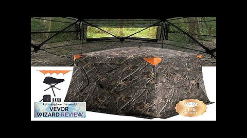 VEVOR Hunting Blind 270° See Through Ground Blind 4-5 Person Pop Review