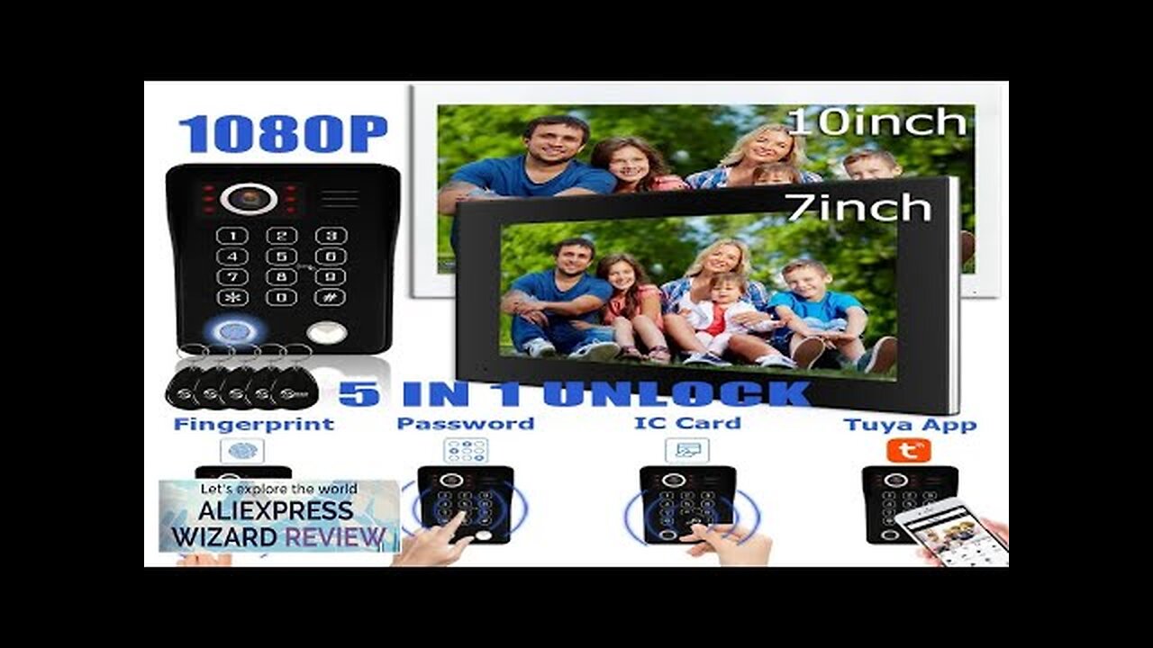 Fingerprint 5in1 Unlock Wifi Doorbell Video Intercom System For Home Doorphone Tuya Review