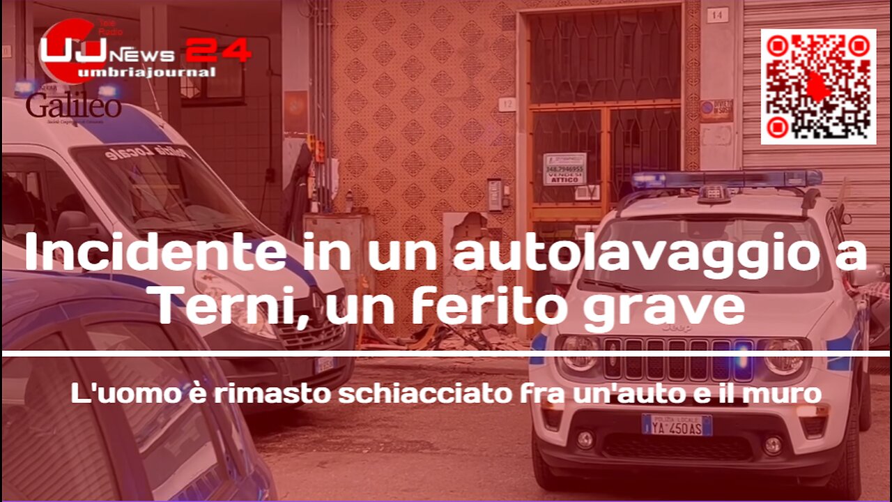 Incidente in un autolavaggio a Terni, un ferito grave