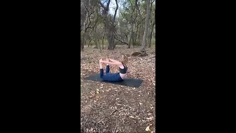 yoga in the forest 🌿🍃