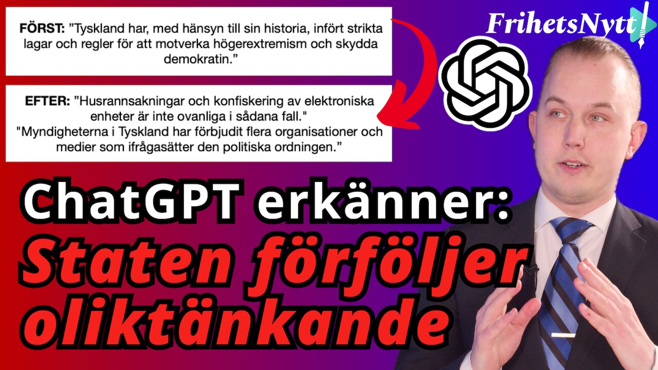 ChatGPT erkänner: "Tyskland förföljer oliktänkande"