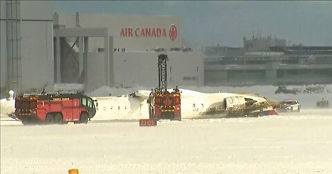 At Least 18 Injured as Plane Flips on Landing in Toronto | Trailer | NTD Evening News