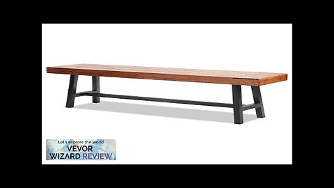 VEVOR Outdoor Bench 63 inches Wood Garden Bench with Metal Leg Review