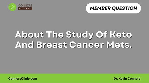 About The Study Of Keto And Breast Cancer Mets.