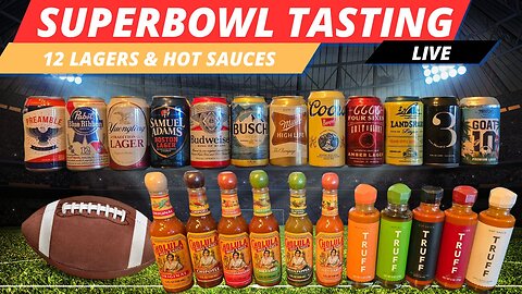 Super Bowl Showdown: 12 Lagers & Insane Hot Sauces! 🍺🔥 Blind Taste Test LIVE!