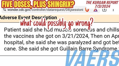 VAERS: 50YR OLD CALI GIRL GETS WRECKED FROM SIX DOSES OF BIG PHARMA!