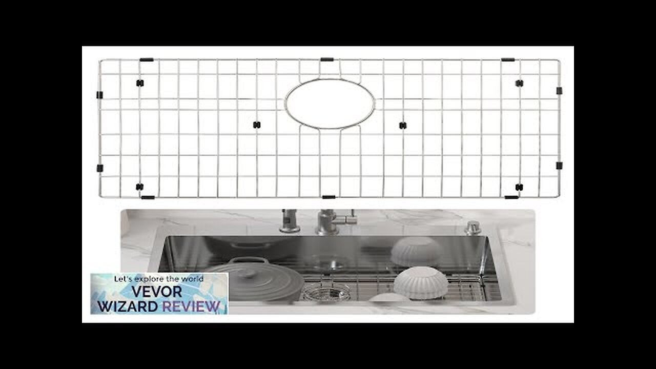 VEVOR Sink Protector Grid 26"x14" Stainless Steel Sink Grates Rear Drain Sink Review