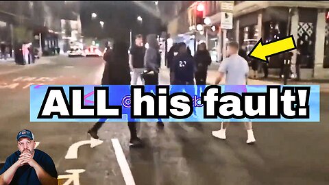 Context MATTERS! Man causes his own buttkicking by 8 guys!