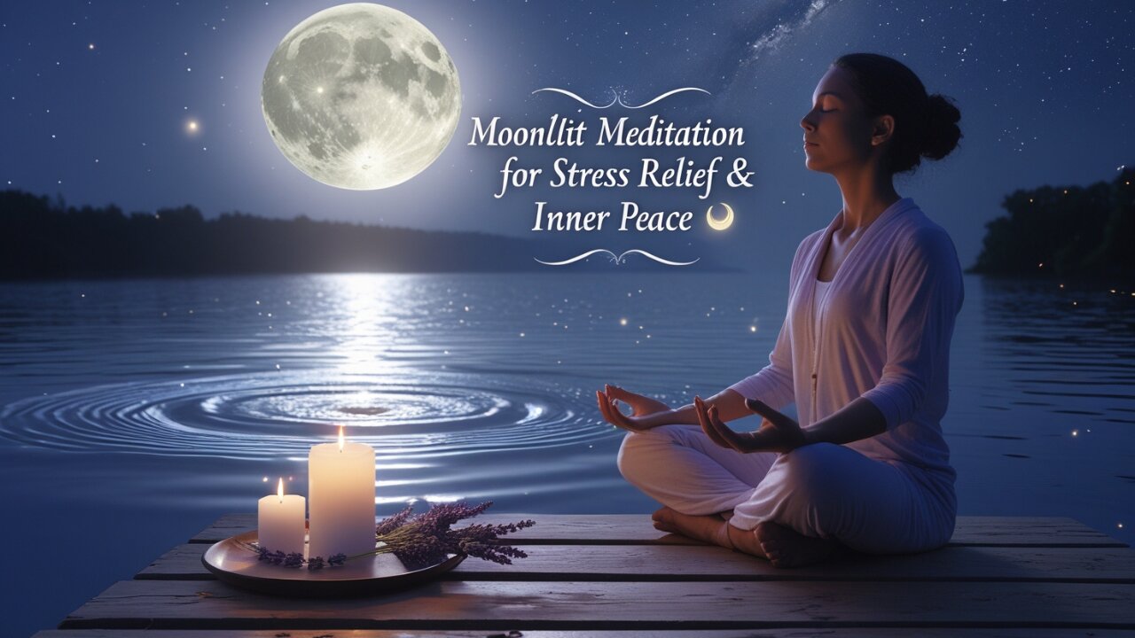 Moonlit Meditation for Stress Relief & Inner Peace. Link in Description.