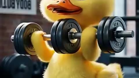 Title: Buff Duck: A Duck's Journey to Bodybuilding Success! 🏋️‍♂️🦆