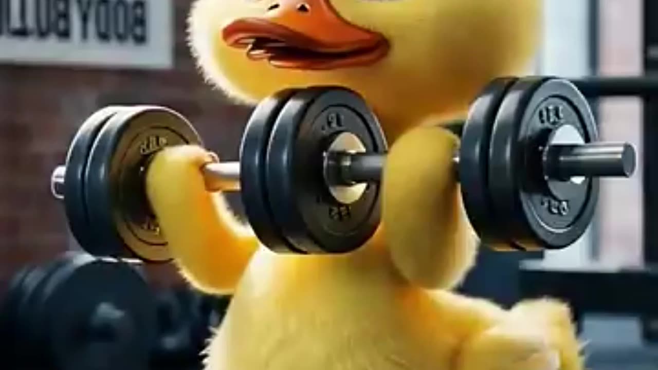 Title: Buff Duck: A Duck's Journey to Bodybuilding Success! 🏋️‍♂️🦆
