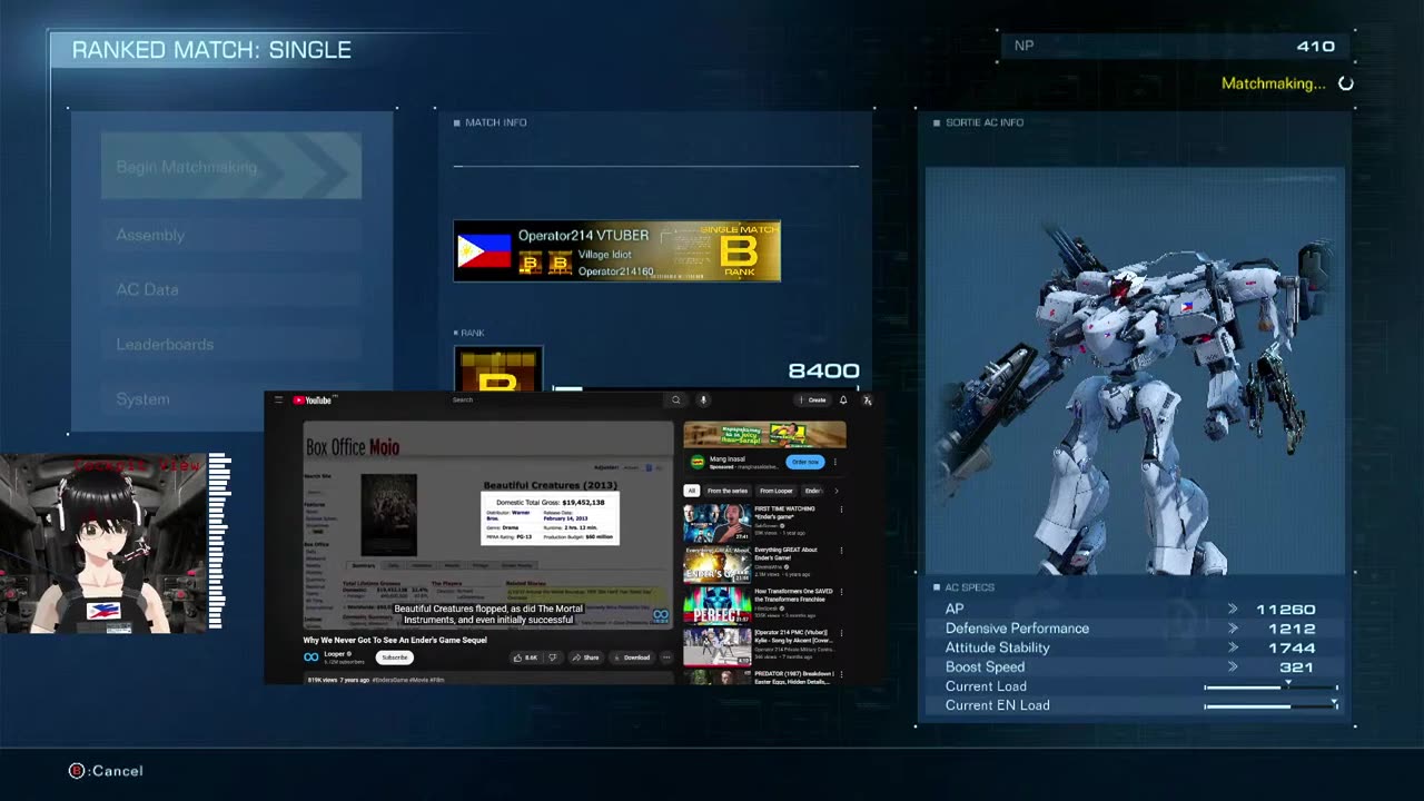Armored Core 6 Online Arena [🇵🇭 #phvtubers 🇵🇭 ]( #livestream 022) One on One Fights