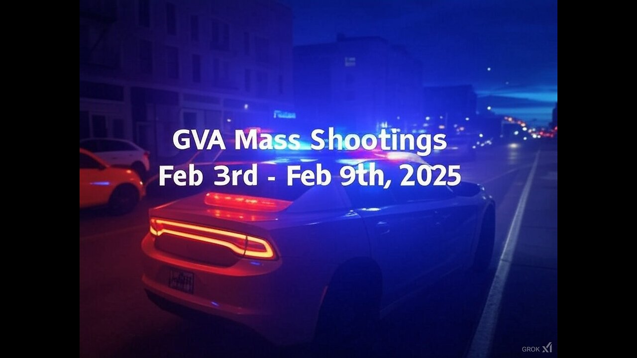 Mass Shootings according Gun Violence Archive for February 3rd to February 9th, 2025