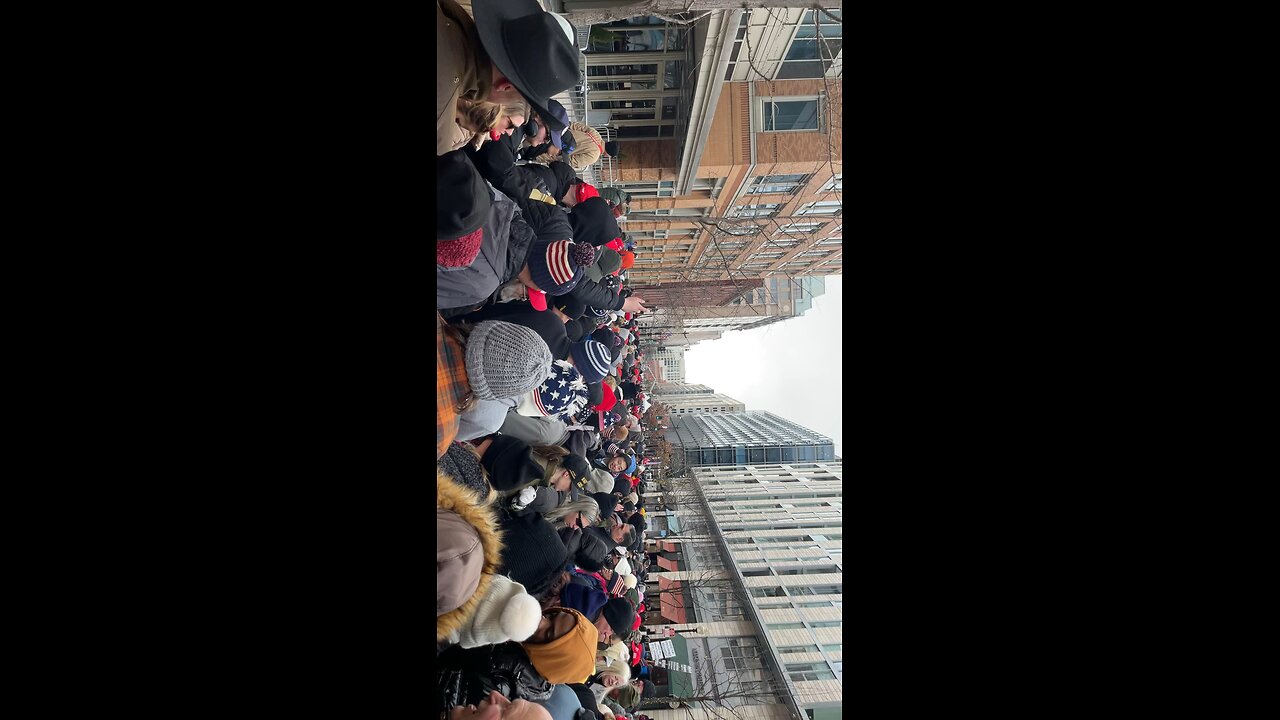 Line for Trump inauguration