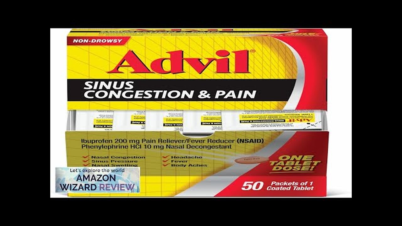 Advil Sinus Congestion and Pain Sinus Relief Medicine Pain Reliever and Fever Review